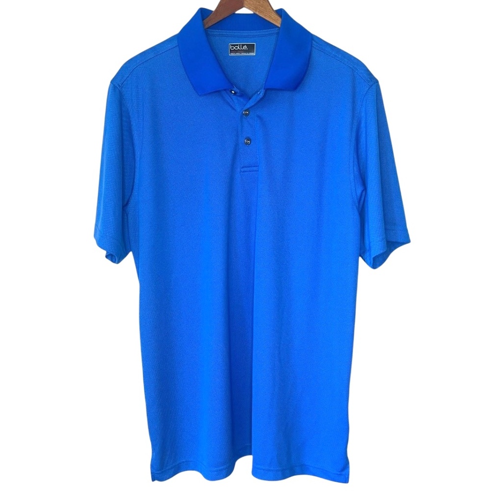 Bollé Men's Short Sleeve Performance Polo Shirt Blue L